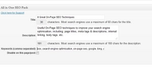 Page Title, Meta Description and Meta Tags