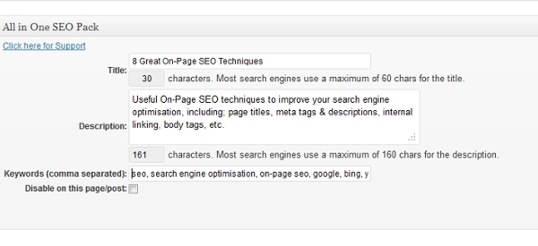 Page Title, Meta Description and Meta Tags