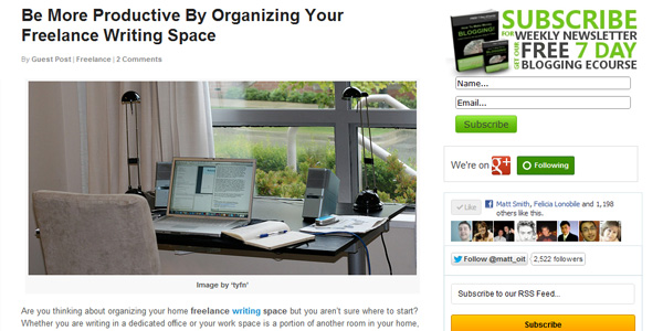 Be More Productive By Organizing Your Freelance Writing Space
