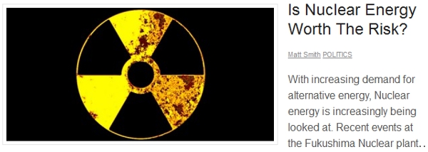 Is Nuclear Energy Worth The Risk