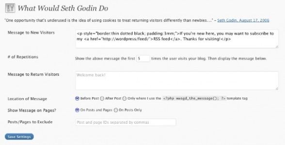 Free WordPress Plugin - What Would Seth Godin Do