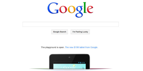 Advertise on Google's Homepage