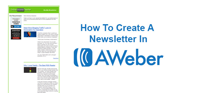 Create A Newsletter In AWeber