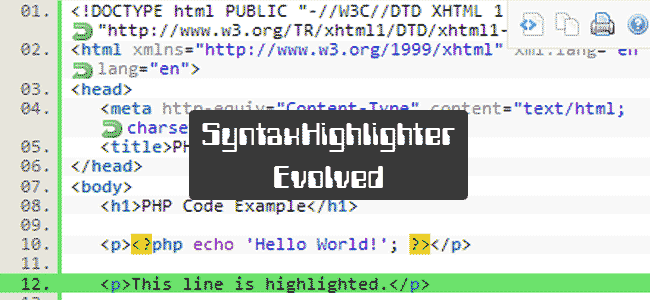 SyntaxHighlighter-Evolved